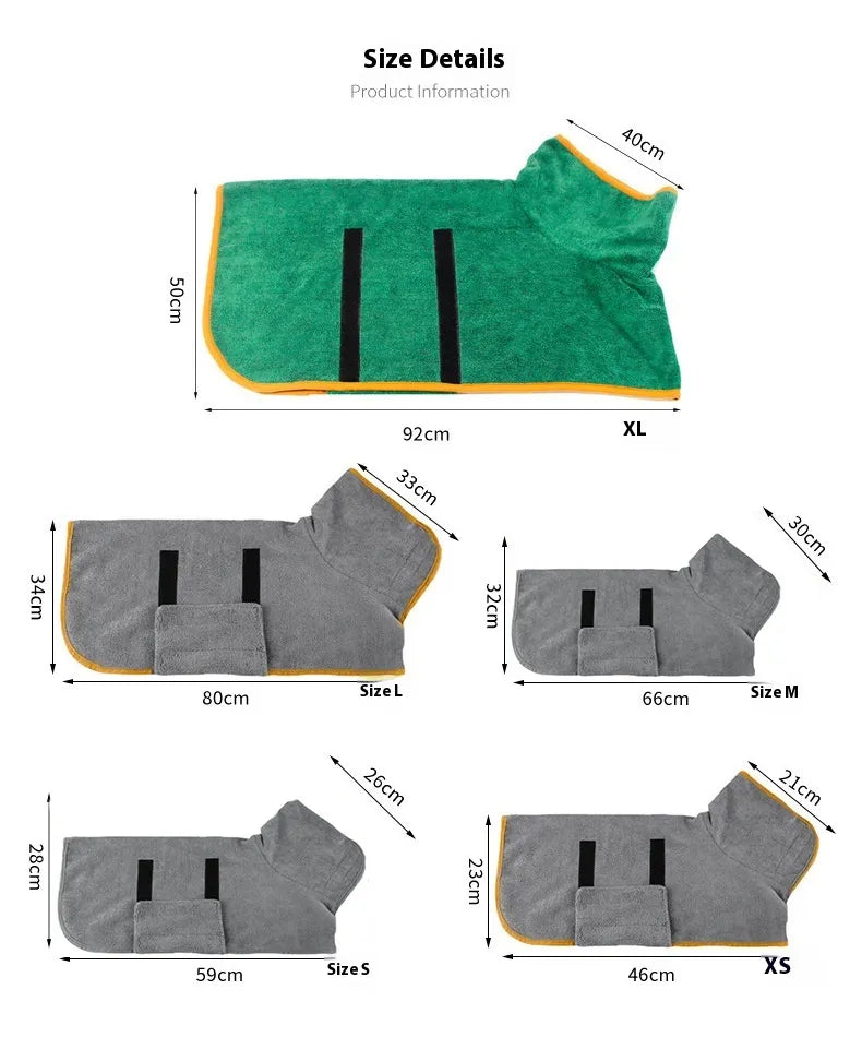 No-Shake Pet Drying Robe product image