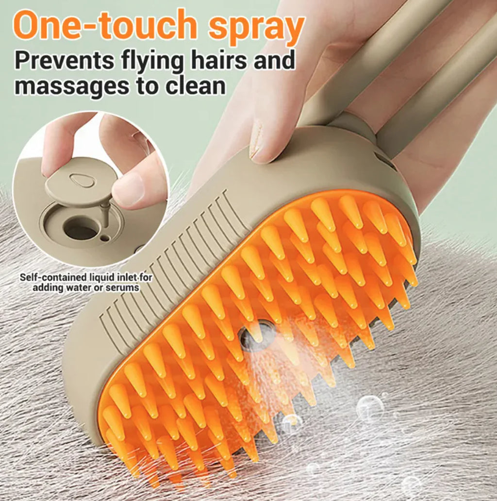3-in-1 Pet Steam Grooming Brush product image
